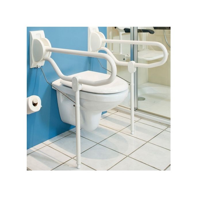 Handicare (Linido) LI2614300402 auxiliary leg set folding toilet rail stainless steel coated white