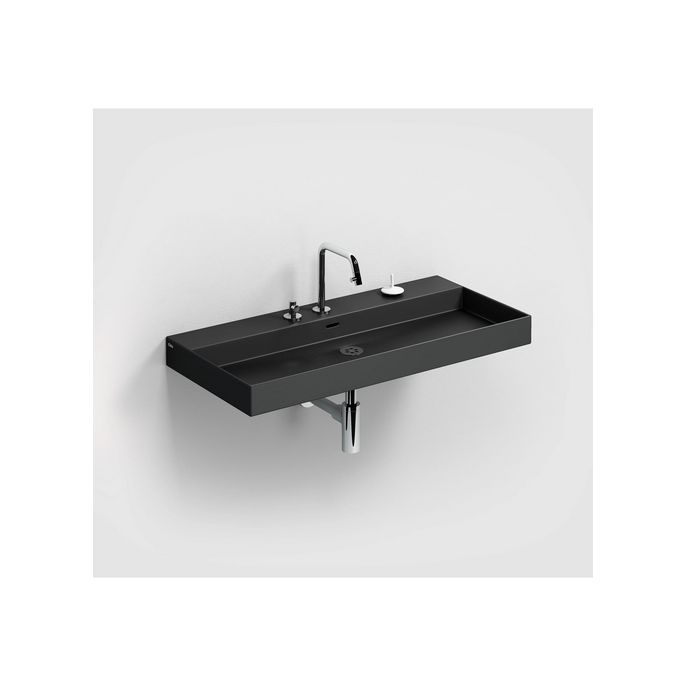 Clou Neu Wash Me CL0230434 Waschbecken 90x42cm matt schwarz Keramik