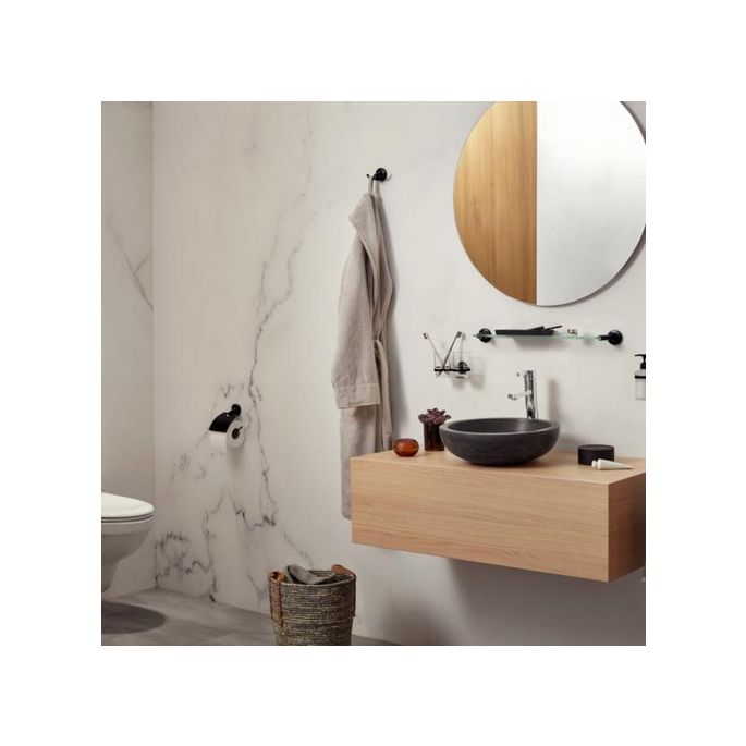 Haceka Aspen 1209516 zeepdispenser gesatineerd glas/ mat zwart