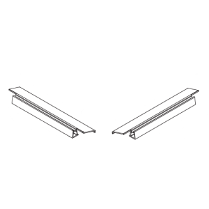 HSK Atelier Pur E77058 set glass door sill frames for bottom 4-part corner entry with sliding doors *no longer available*