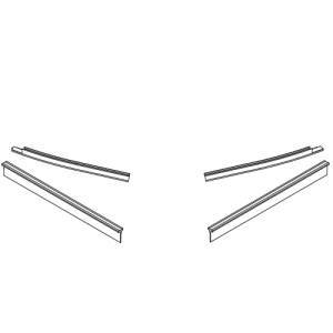 HSK Atelier Pur E77059 Streifen für unten 4-teilige Viertür-Karusselltüren, Radius 55cm *nicht länger verfügbar*