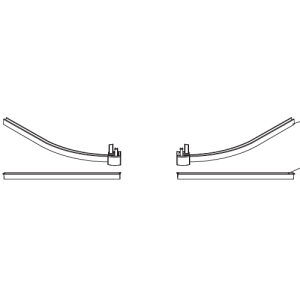 HSK Exklusiv E85059 Glas-Einstiegsleisten mit Endkappen Chrom für 2-teilige Vierteltüren L + R, 6mm *nicht länger verfügbar*