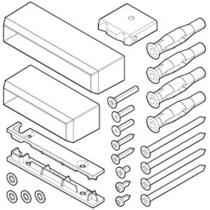 Novellini R801KUFRSOF-U mounting set frame matt white