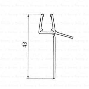 Artweger Highline+ 4PZ211 drip strip set 5 horizontal