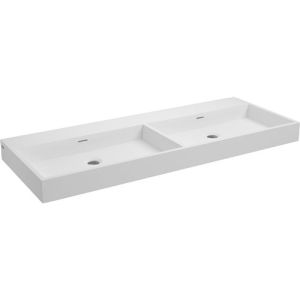 Clou Wash Me CL0213039 double sink 110x42cm aluite white