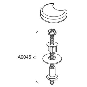 Pressalit D17999 300 Compact set of adjustable hinges chrome *no longer available*