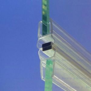 Exa-Lent Universal DS142008 - M08115200 clear shower profile magnetic straight (set of 2 pieces) 200cm 8mm