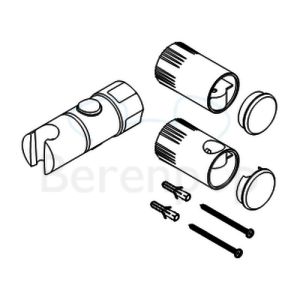 Damixa Plus 2390200 slide piece + repair set for slide bar chrome