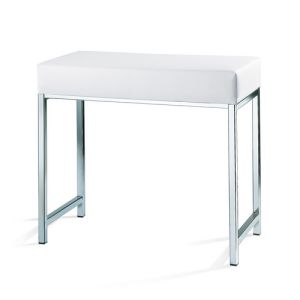 Decor Walther 0503204 DW 66 Sitzbank chrom/Kunstleder weiß