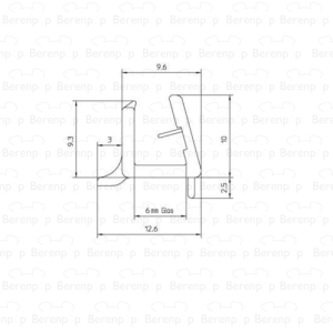 Duscholux 250240.01.000.0950 drainage profile horizontal 95cm, 6mm