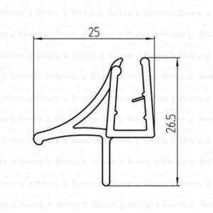 Duscholux 250313.08.006.000 drainage profile curved right, 69.3cm