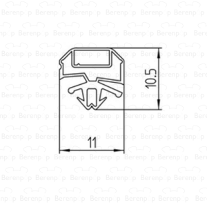 Duscholux 250341.01.001.2100 magnetic profile, 210cm, white