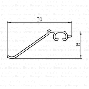 Duscholux 250496.01.000.2100 seal profile vertical, 210cm