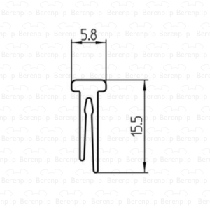 Duscholux 250499 sealing profile horizontal, 200cm