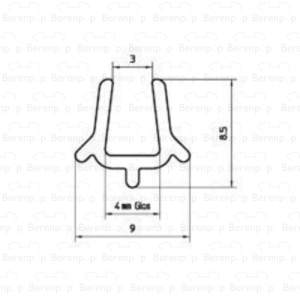 Duscholux 250520.01.000.1000 drainage profile horizontal, 100cm, 4mm