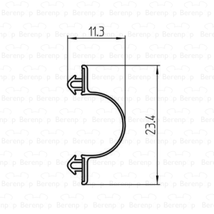 Duscholux 250527.01.030.1968 close profile, 196.8cm, manhattan