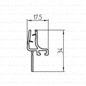 Duscholux 250528 drainage profile horizontal, 200cm, 5mm
