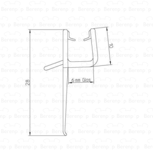 Duscholux 250535.01.000.1000 drainage profile horizontal, 100cm, 6mm