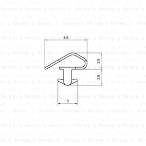 Duscholux 251010.01.030.2100 close profile, 210cm, manhattan