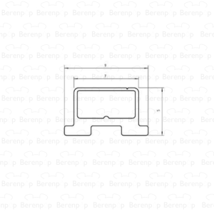 Duscholux 620236.01.076.1800 magnetic profile, 180cm, black