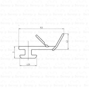 Duscholux 250507.01.000.1988 sealed profile, 198.8cm, transparent