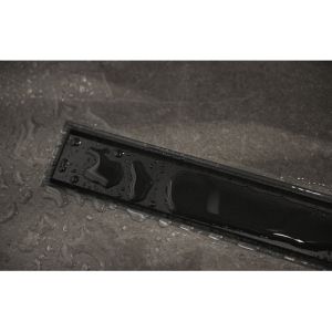 Easy Drain Compact 30 TAF Black EDM1TAFZM120030B shower channel 120cm side spout