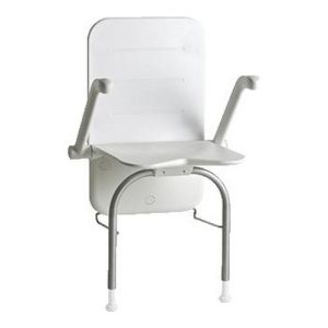 Etac Relax 81703050 shower seat with armrests, support legs and backrest white