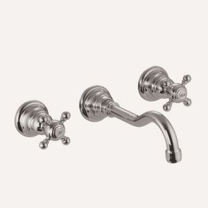 Fima Carlo Frattini Elizabeth F50815BR 3-hole wall sink faucet 2-handle spout 16cm bronze