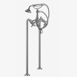 Fima Carlo Frattini Elizabeth F50844SN freestanding bath faucet 2 handle with garnish brushed nickel