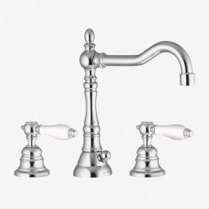 Fima Carlo Frattini Herend F5401BR 3-hole basin faucet 2 handle bronze