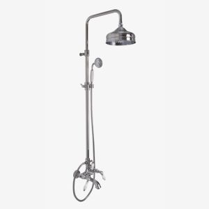 Fima Carlo Frattini Herend F54042BR bath faucet surface mounted 2 handle with shower set bronze