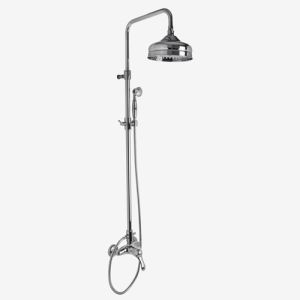 Fima Carlo Frattini Lamp F33052SN surface mounted shower mixer 1 handle with shower set brushed nickel