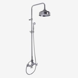 Fima Carlo Frattini Olivia F50052BR surface mounted shower valve 2 handle with shower set bronze