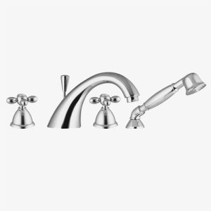 Fima Carlo Frattini Olivia F5014BR bath rim faucet 4-hole with collapsible garnish bronze