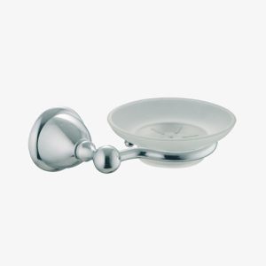 Fima Carlo Frattini Style F60432SN soap holder white satin glass/ brushed nickel
