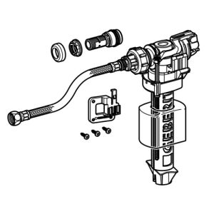 Geberit 240785001 Type 380 float valve with armored hose