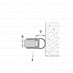 Get Wet TSS 007 sealing profile vertical 201cm transparent, 8mm