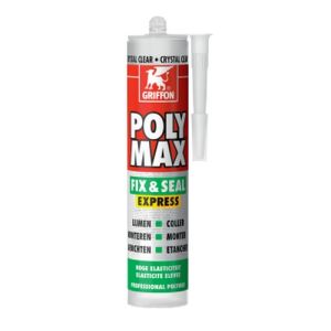 Griffon Poly Max 6150452 Fix & Seal Express sealant 290ml crystal clear! (Crystal Clear)