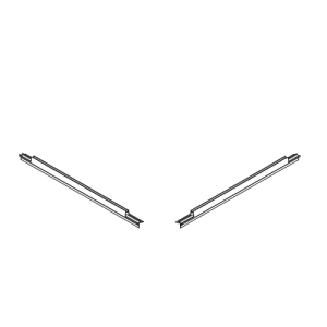 HSK Atelier Pur E77058 set of glass sill strips for underside corner entry with hinged doors *no longer available*