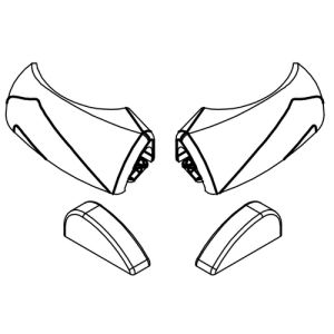 HSK E100211-22-41 cover caps for water sill, chrome