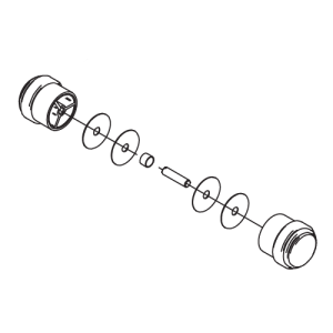 HSK Exklusiv E85140-52 knob handle for hinged folding door, chrome/black *no longer available*.