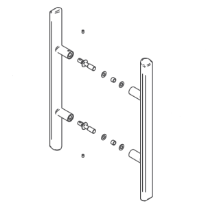 HSK Exklusiv E85140-56 handle tbv shower door, chrome *no longer available*