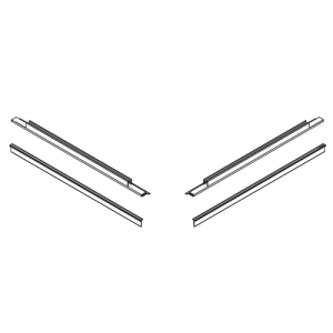 HSK Noblesse E76058 set of sealing profiles 100cm for corner entry *no longer available*.