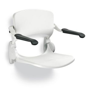 Handicare (Linido) LI2203200602 shower seat with backrest and armrests folding white