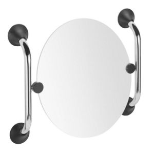 Handicare (Linido) LI2642001211 garniture for tilt mirror stainless steel polished (anthracite covers)