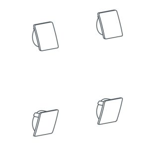 Handicare (Linido) LI2826003602 screw capset folding toilet rail white