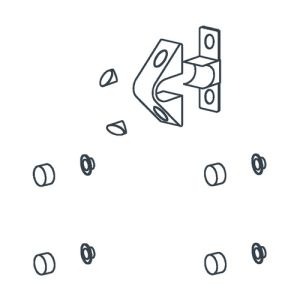 Handicare (Linido) LI2881000602 plastic rings and cover caps white