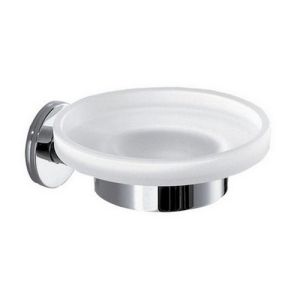 Inda Touch A46110CR21 soap holder satin glass/ chrome