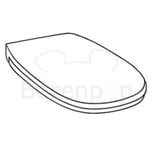 Keramag 500 by Citterio 572100 toilet seat with lid white *no longer available*