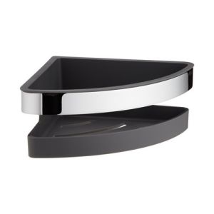 Keuco Moll 12757010001 corner shower basket chrome/ anthracite